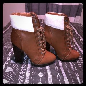 Brown booties size 9